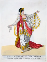 Madame Catalani in de titelrol van Semiramide, 1806
